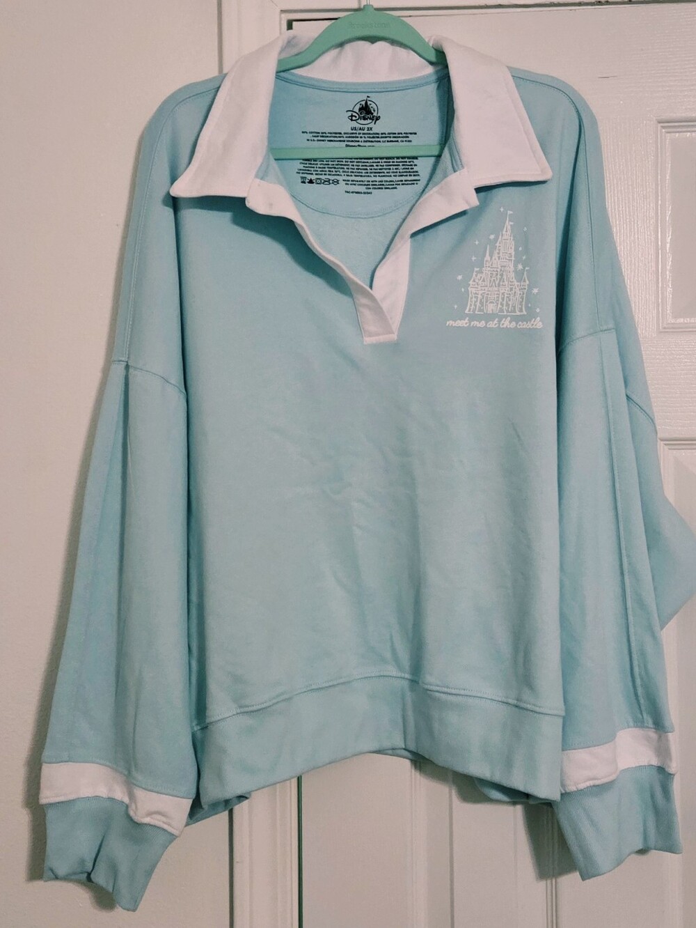 Disney Blue Cinderella Meet Me At The Castle Polo Pullover, 2X